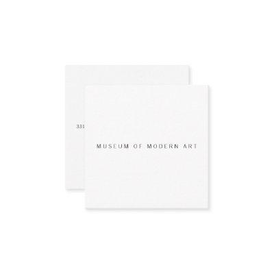 Museum Minimal Center Front and Back Two Business  Square