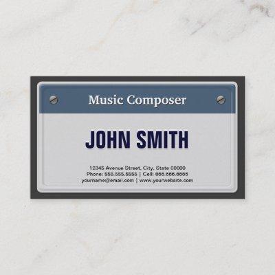 Music Composer - Cool Car License Plate