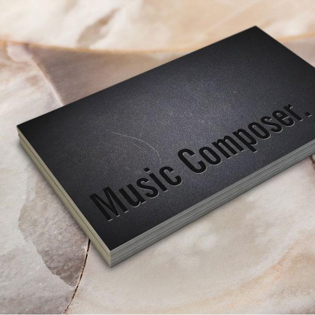 Music Composer Minimalist Typography Black