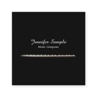 Music Composer Teacher Elegant Plain Silk Luxury Square