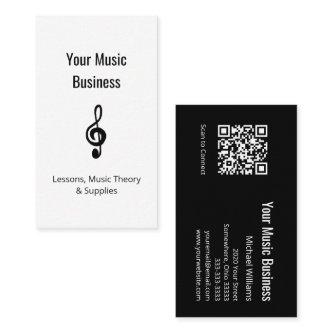 Music Education Lessons QR code Treble Clef