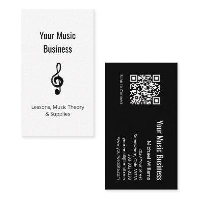 Music Education Lessons QR code Treble Clef
