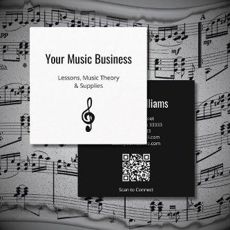 Music Education Treble Clef QR code Teacher  Square