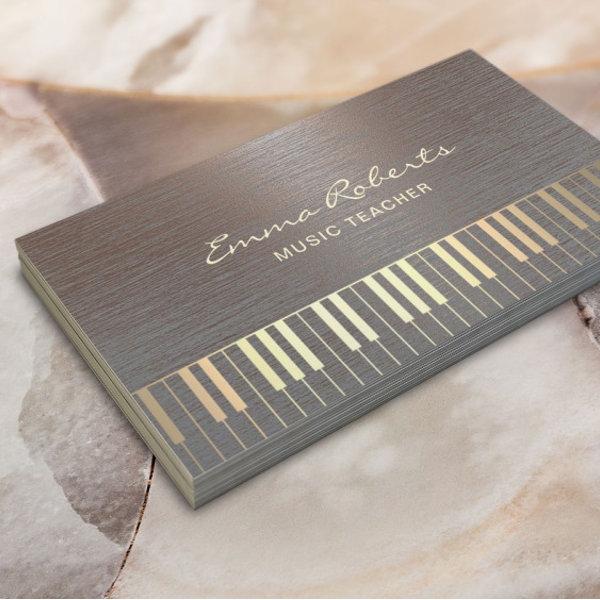 Music Gold Piano Keys Musical Stylish Copper Metal