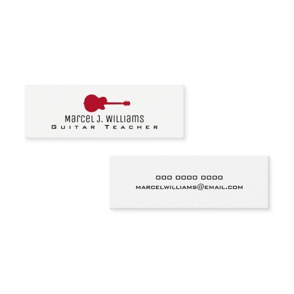 music guitar teacher prof white mini