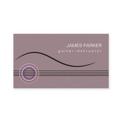 Music Instructor Guitar Logo Minimalist Singer