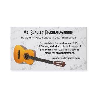 Music is thinking with sound Guitar Teacher Info