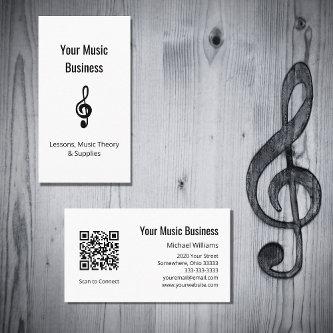 Music Lessons QR code Simple Treble Clef