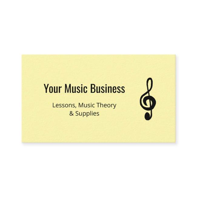 Music Lessons Simple Treble Clef QR code Yellow
