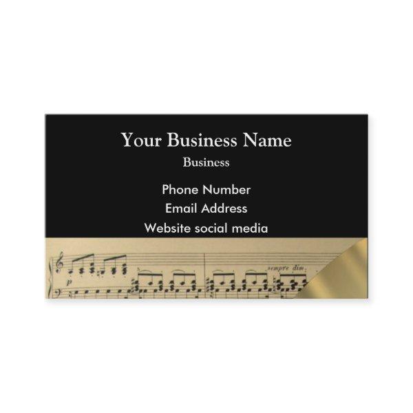 Music musicians score on black
