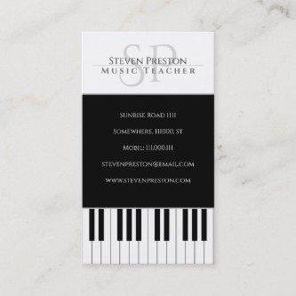 Music Teacher | Black White Piano Keys