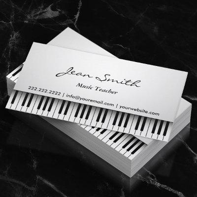 Music Teacher Classy White Piano Musical
