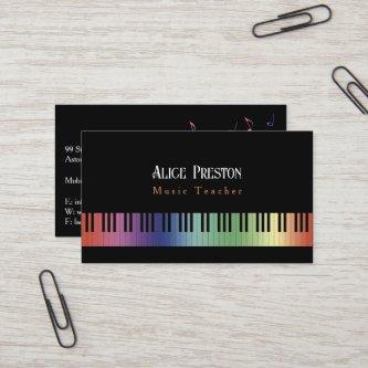Music Teacher | Colorful Piano Keys