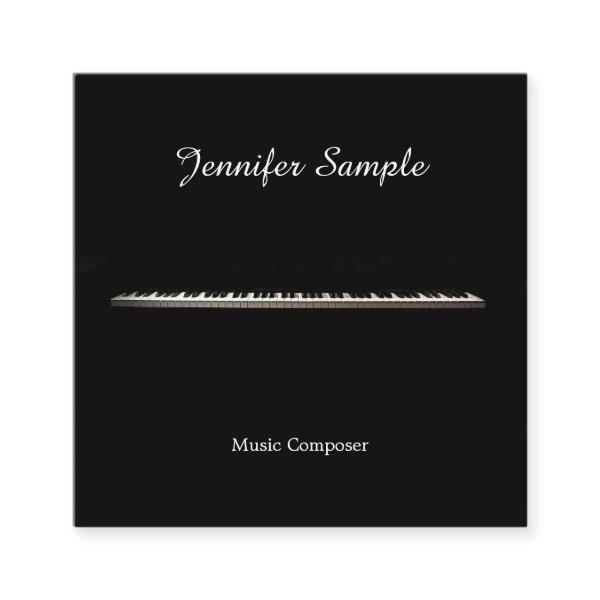 Music Teacher Elegant Musician Template Modern Square