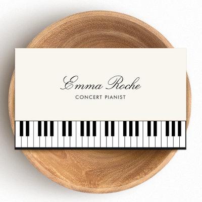 Music Teacher Elegant  Piano Keys