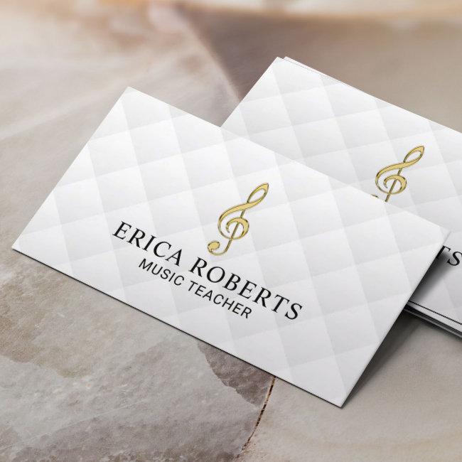 Music Teacher Gold 3D Clef Symbol Musical
