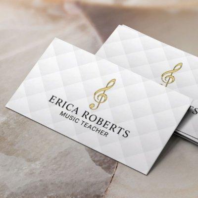 Music Teacher Gold 3D Clef Symbol Musical