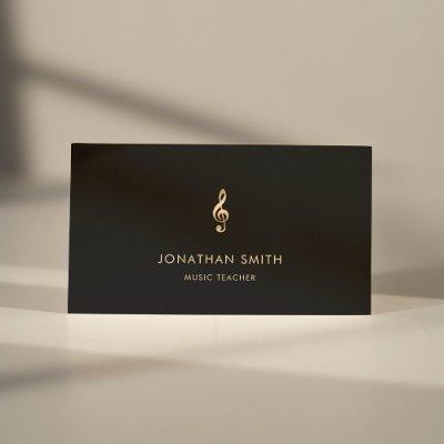 Music Teacher Gold Treble Clef Modern