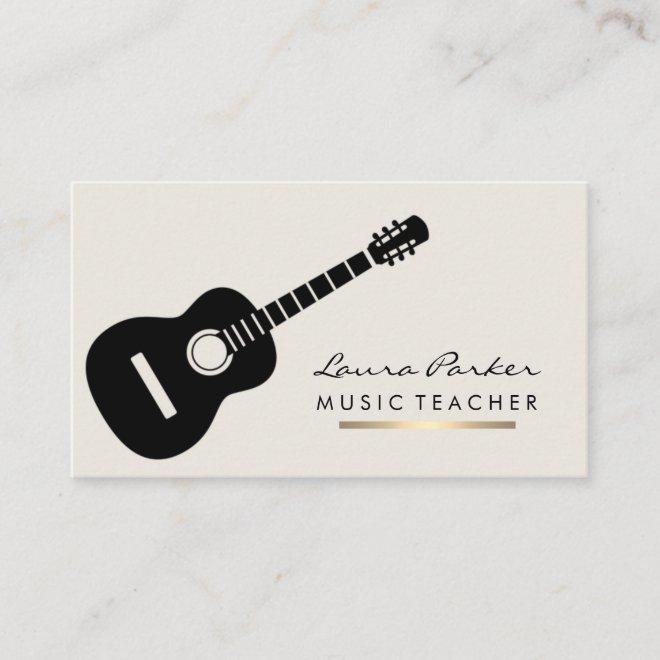 Music Teacher Guitar Player instrument Gold