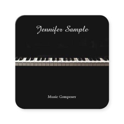 Music Teacher Instructor Elegant Template Modern Square