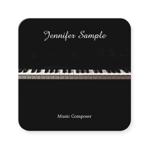 Music Teacher Instructor Elegant Template Modern Square