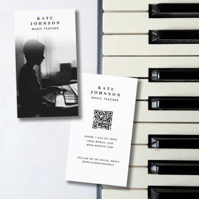 Music Teacher Musician Photo Social Media QR Code