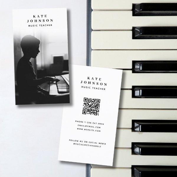 Music Teacher Musician Photo Social Media QR Code