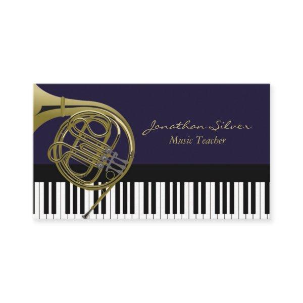 Music Teacher Piano Keys French Horn Professional