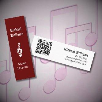 Music Teacher QR code Simple Treble Clef  Mini