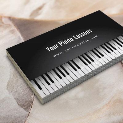 Music Teacher Realistic Black Piano