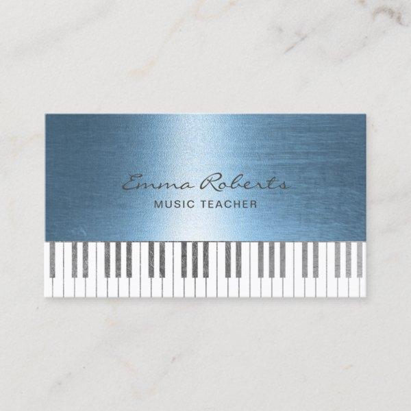 Music Teacher Royal Blue Piano Keys Musical