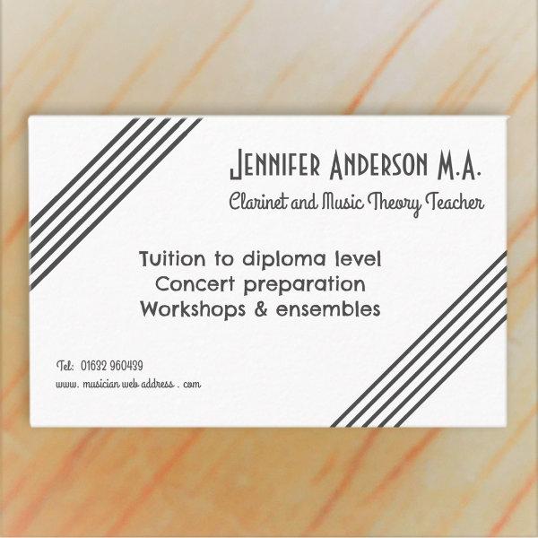 Music Teacher Stylish Modern Elegant