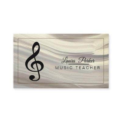 Music Teacher Treble Note Watercolor Sound Waves