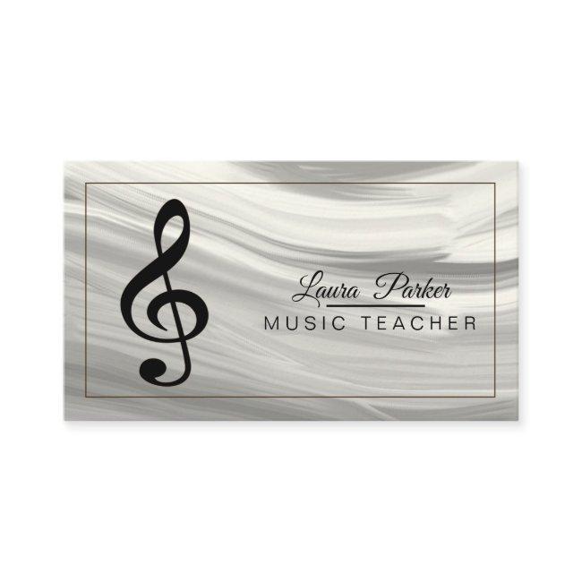 Music Teacher Treble Note Watercolor Sound Waves