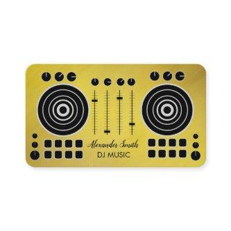 Music Turntable Black and Gold DJ Player