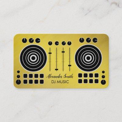 Music Turntable Black and Gold DJ Player