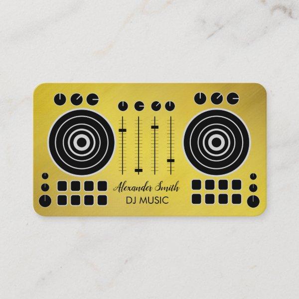 Music Turntable Black and Gold DJ Player