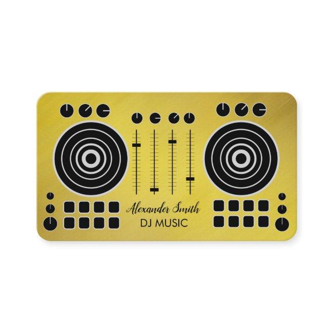 Music Turntable Black and Gold DJ Player