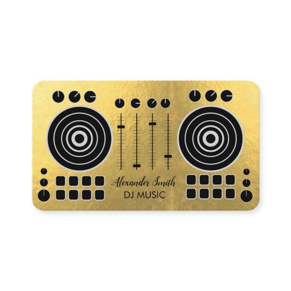 Music Turntable Black and Gold White DJ Player