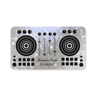 Music Turntable Black and Silver White DJ Player