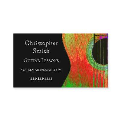 Musical Guitar Lessons Abstract Red Green