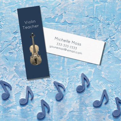 Musical Instrument Violin Teacher Navy Blue  Mini
