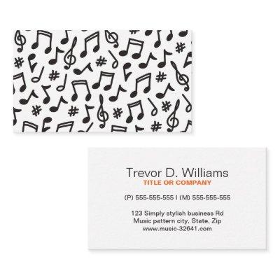 Musical note pattern black and white music