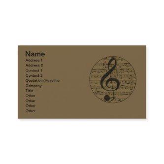 Musical Treble Clef Sheet Music Classic