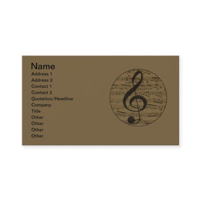 Musical Treble Clef Sheet Music Classic