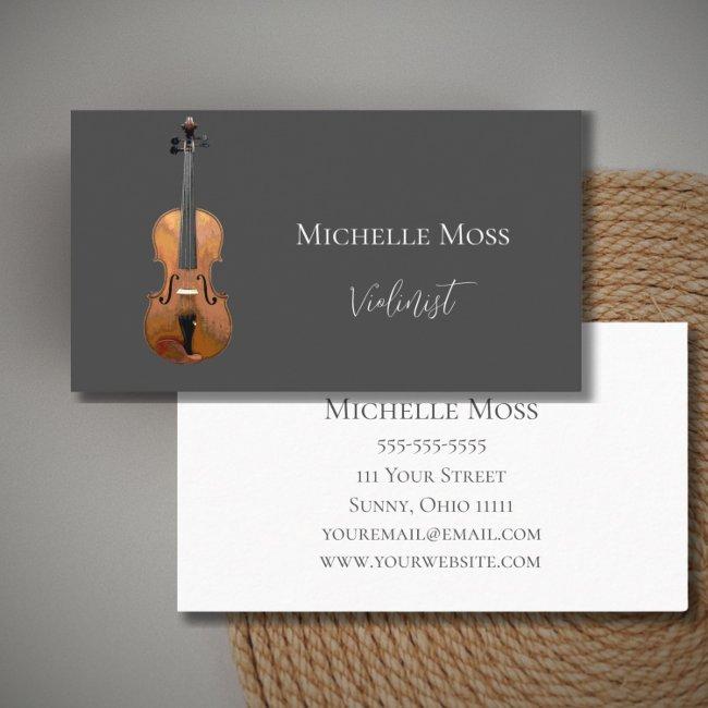 Musical Violin Classical Music Simple Gray