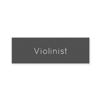 Musical Violinist Performer Simple Gray  Mini