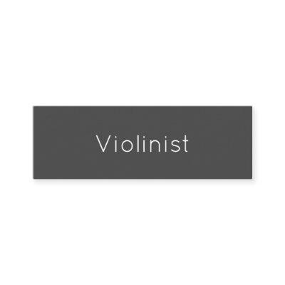 Musical Violinist Performer Simple Gray  Mini