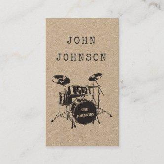 Musician Artist Drummer Percussion Band Publicity Calling Card