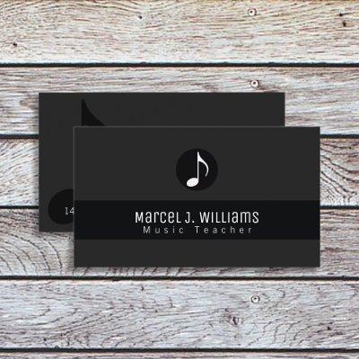 Musician Black  With Music Note